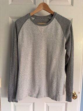 LL Bean grey slightly fitted baseball-style sweatshirt